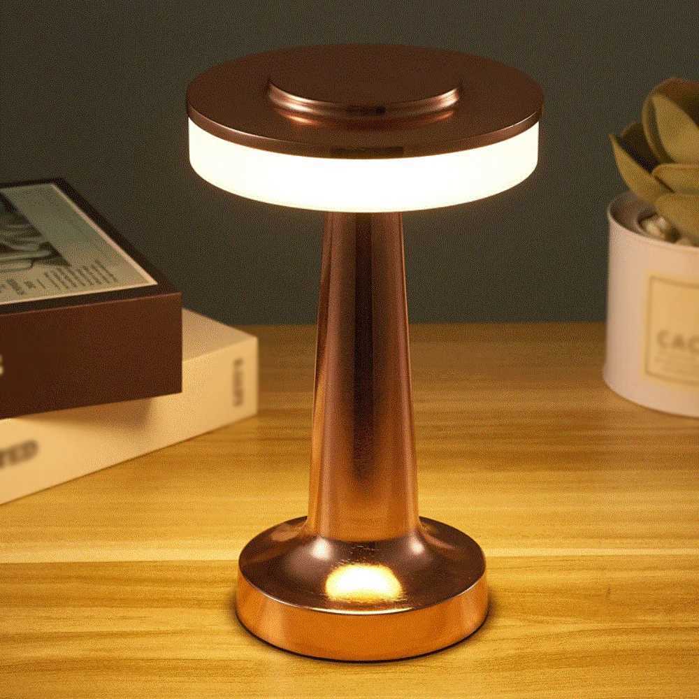 Retro Led Table Lamp Usb Rechargeable Infinitely Dimmable Night Light Camping Light Suitable For Bar Lamp Bedroom Ambient Light XJ250725