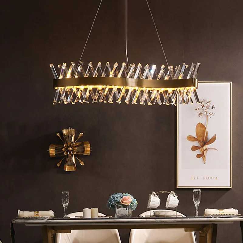 Modern Custom Gold Large Nordic Chandeliers Bedroom Living Room Pendant Hanging Ceiling Light Led K9 Luxury Crystal Chandelier XJ250725