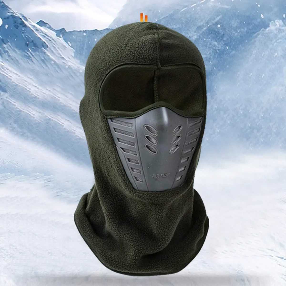 Winter Outdoor Skiing Riding Masked Cap Thickened Fleece Cap Scarf Face Protection Warm Windproof Hat Headgear Mask Z250725