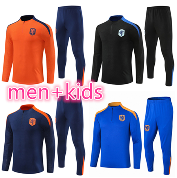 2024 2025 2026 Netherlands BERGKAMP Football tracksuits soccer tracksuit Training Suit MEN Kids kit 24 25 26 Holland Sportswear Survatment Chandal