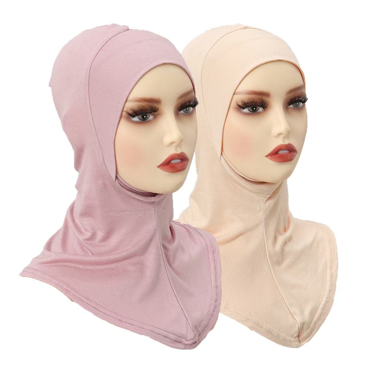 T1317 two-piece combination package chin pullover hat ladies face-lift chin long hat mercerized cotton ethnic headscarf