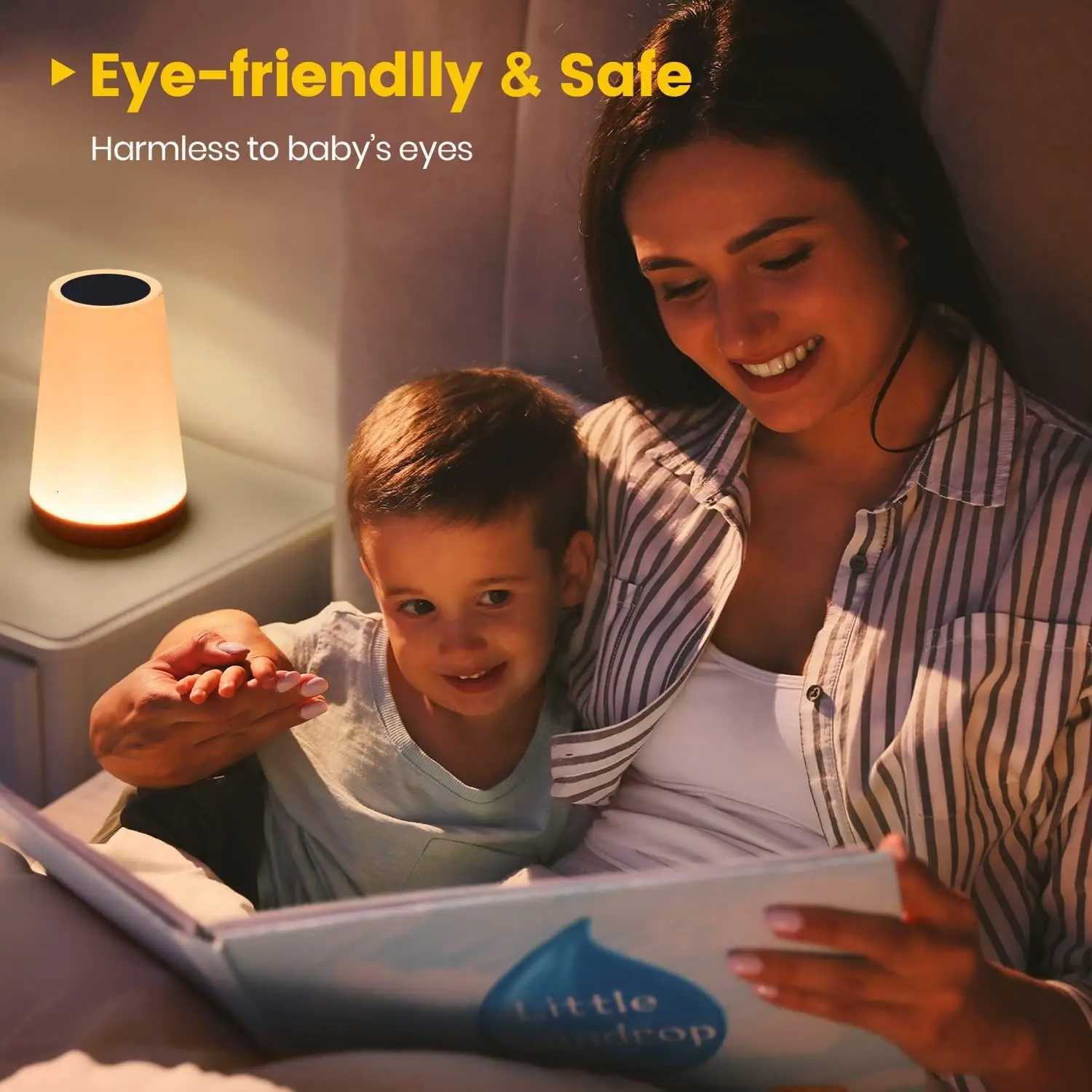 13 Color Changing Night Light RGB Remote Control Touch Dimmable Lamp Portable Table Bedside Lamps USB Rechargeable Night Lamp XJ250725