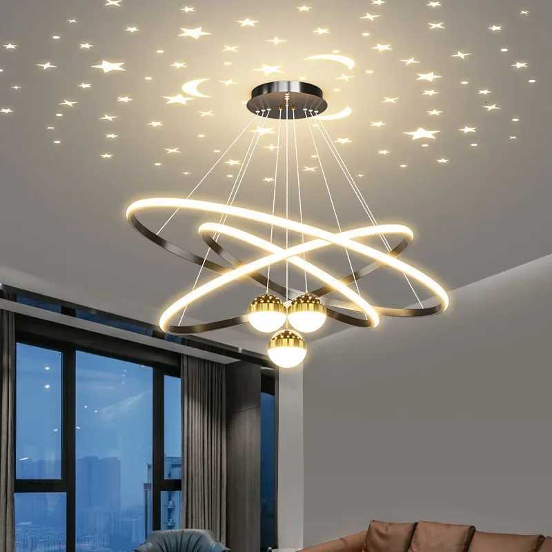 Creative Chandelier Living Dining Table Kitchen Hanging Led Light Star Sky Design Pendant Modest Ceiling Lamps for Room DimmableXJ250725