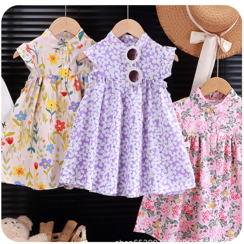 Baby Girls Beach Dresses Summer Soft Breathable Kids Clothing Children Holiday ALine Dress 250725