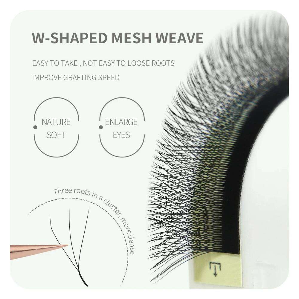 ANNAFRIS 3D W Shape Eyelash Extension Premade Volume Fans W-shaped Clover Natural Soft Faux Mink False Lashes X250725