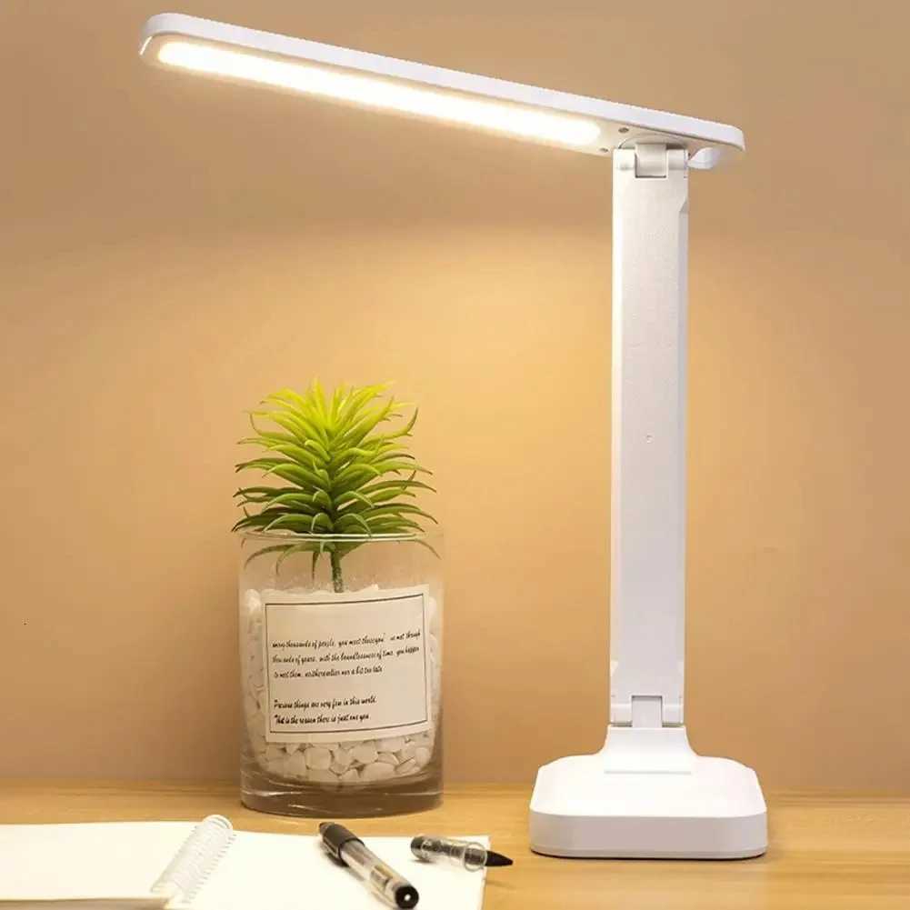 LED Touch Switch Foldable Adjustable Table Lamp USB Plug-in Stepless Dimming Eye Protection Desk Lamp Bedside Lamp Desk Lamp XJ250725