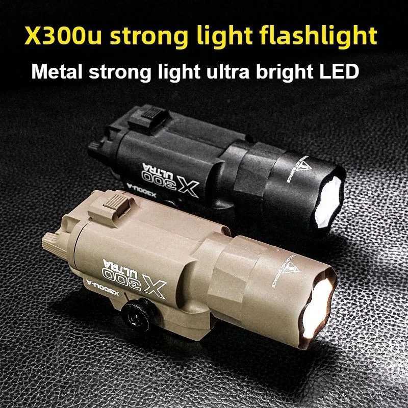 Tactical Surefire Style X300U X300 Ultra X300U-A Flashlight for Pistol Light Airsoft Helmet Light Weapon Torch Strobe 800 Lumens W250722