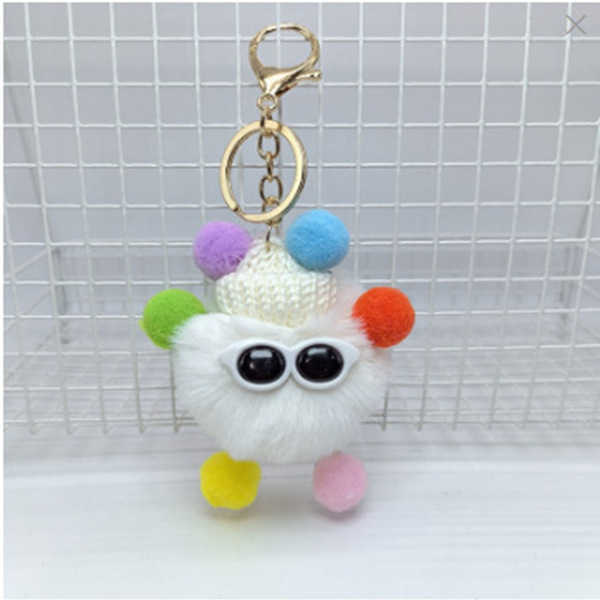 Imitation Plush Coal Ball Pendant Hot Recommendation Car Key Bag Cartoon Plush Doll Pendant Trendy Cool Keychain 250715