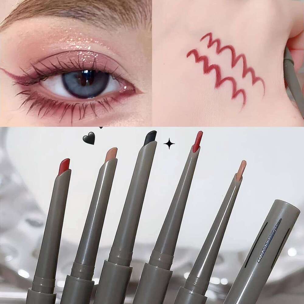 Matte Lying silkworm Eyeliner Gel Waterproof Not Blooming Quick Drying Liner Pencil Red Brown Eye Shadow Pen Makeup