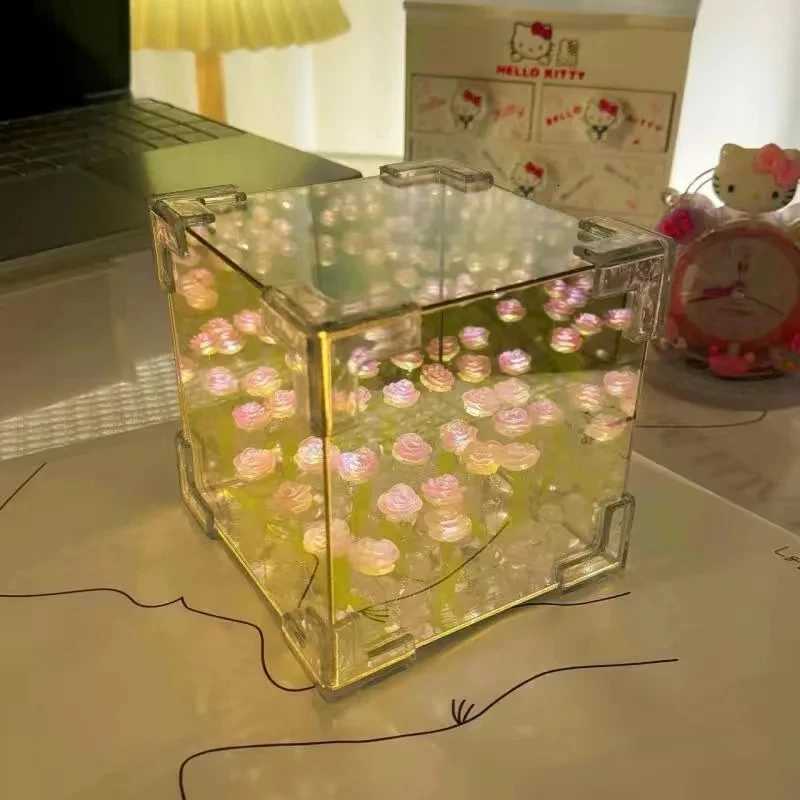 Creative Diy Tulip Flower Sea Cube Three-Dimensional Small Night Lamp Material Package for Girlfriend Couple XJ250725