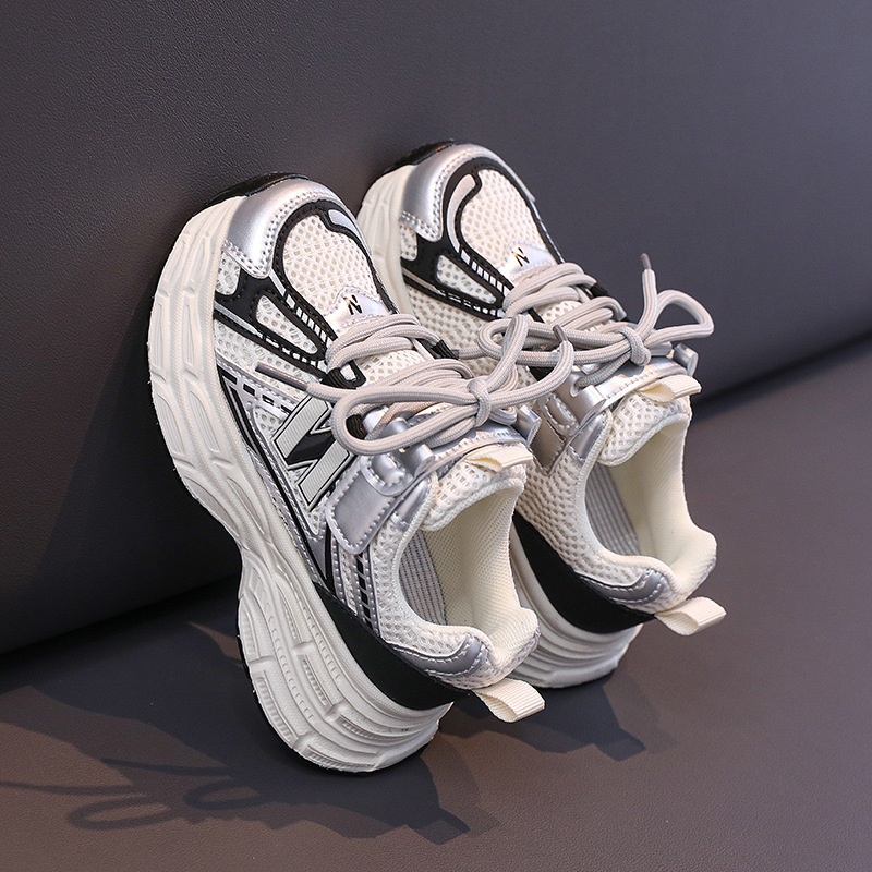 Red dad shoes for boys, new children's sports shoes for spring 2025 new running shoes for middle and older boys in spring and autumn