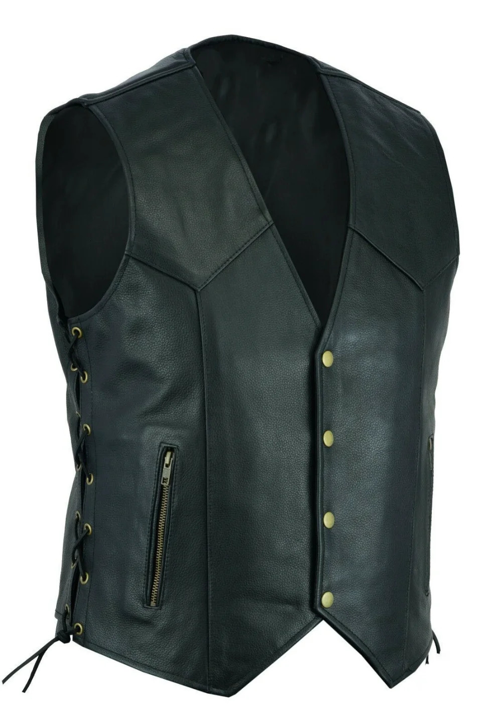 Mens Leather Vest Jacket Vneck Single Breasted Zipper Strap Short Large Size 5XL Sleeveless Top Coats Fashion Ropa De Hombre 250725