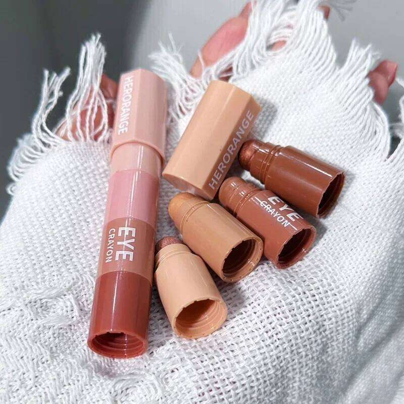4 In 1 Eyeshadow Pencil Kit Veet Matte Pigment Shimmer Highlight Makeup Combination Pink Brown Mini Eye Shadow Pen Cosmetic X250726