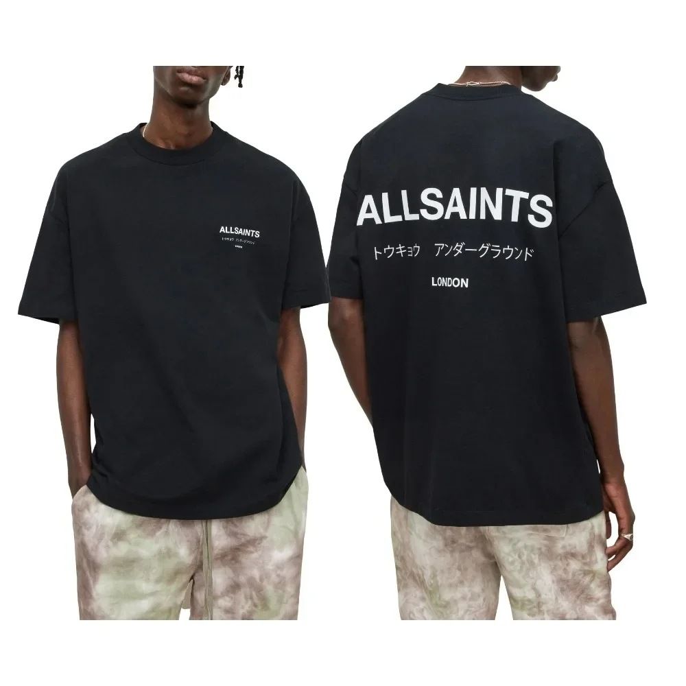 All Saints Men's Desiner T-Shirts High Street Vintage Letter Casual Loose Streetwear Allsaint t shirt Oversized Luxury Brand Summer Printed Top