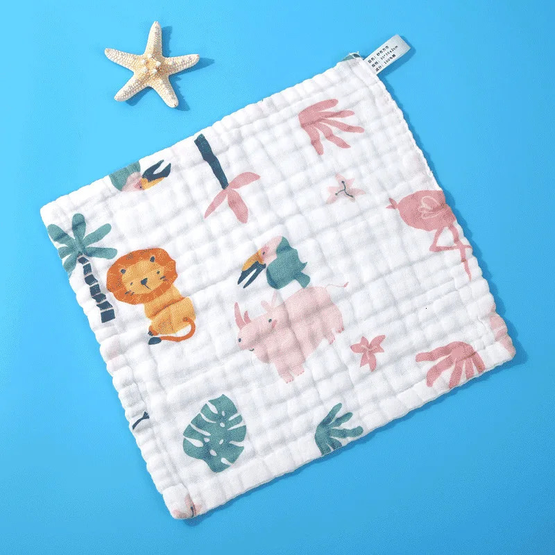 5pcs Muslin 6 Layers Cotton Soft born Baby Towels Face Towel Handkerchief Bathing Feeding Washcloth Burp Cloth 250725