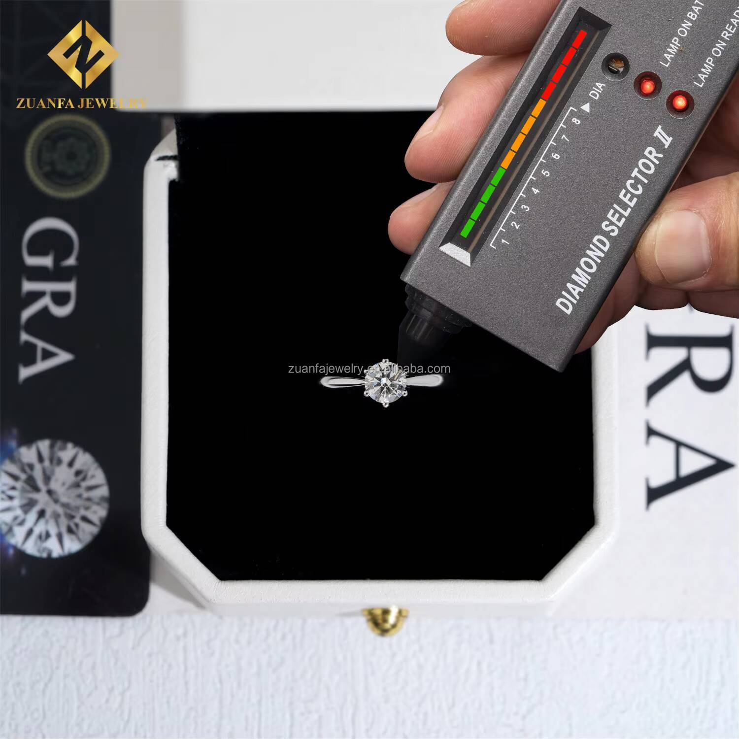 Custom Made Classic 6 Prong Setting Luxury Fire Jewelry Round Brilliant Cut 14k 0.5ct Natural Diamond Solitaire Engagement Ring