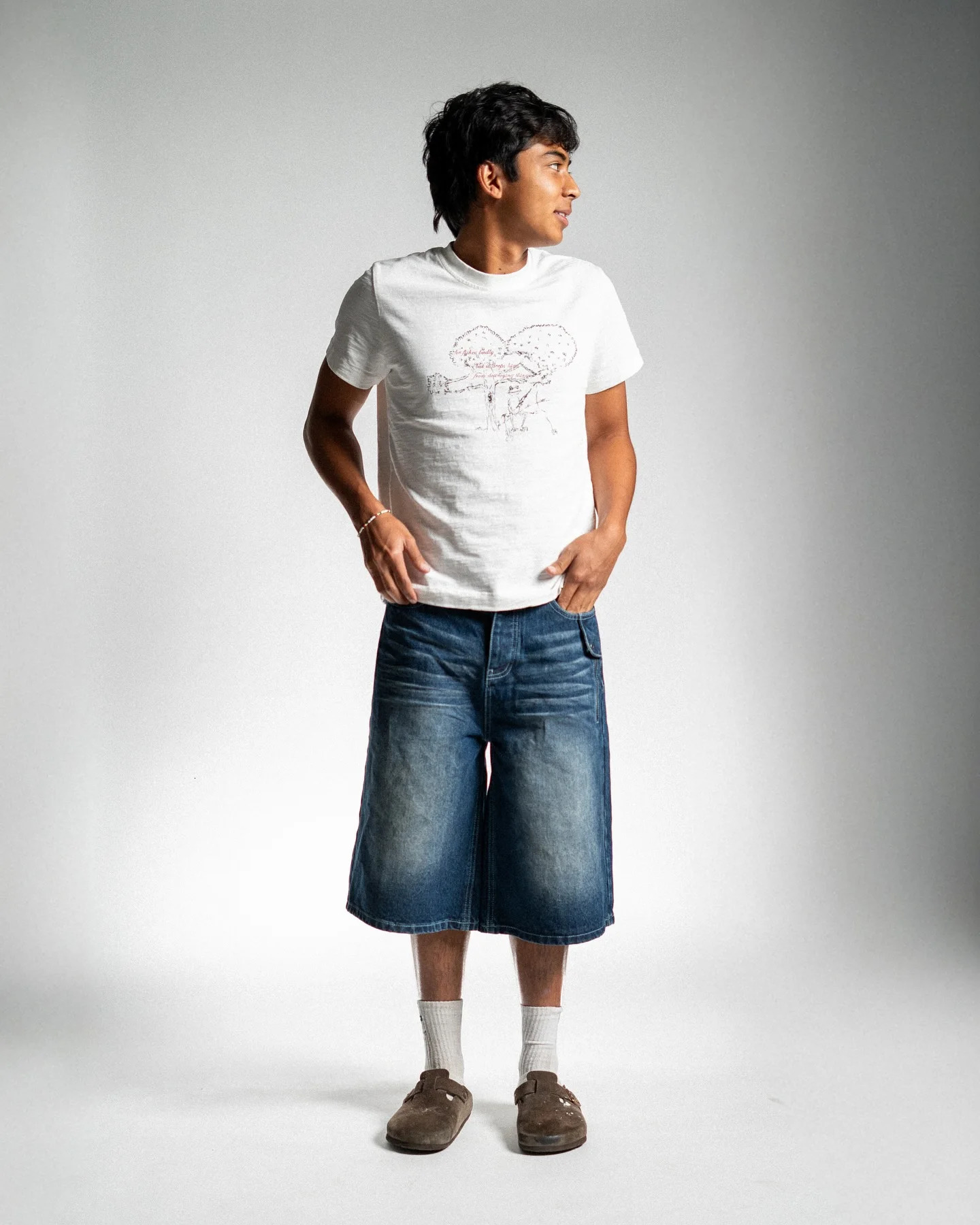 Hip Hop Print Baggy Jeans Shorts Men Casual Blue Wash Fit Wide Leg Denim Short Y2K Vintage Skateboard Long Jorts Streetwear 250714