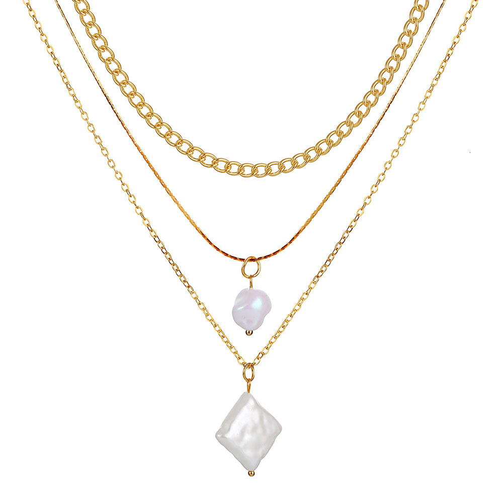 Lotus Cross Coconut Tree Virgin Mary for Women Personalized Metal Multi-layer Necklace Jewelry ddmythur