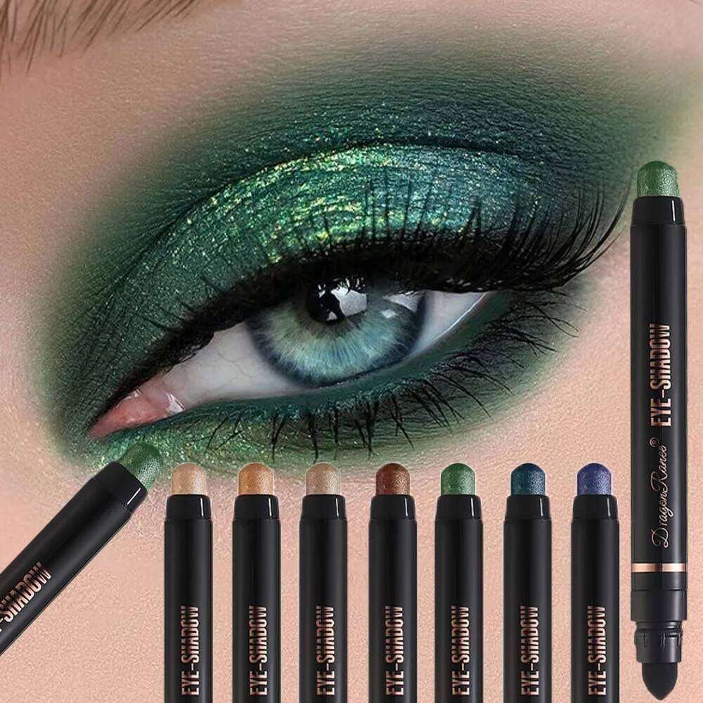 12 Color Glitter Green Blue Pencil Shine High Gloss Metallic Eyeshadow Stick Shiny Highlighter Makeup Tools Cosmetics X250726