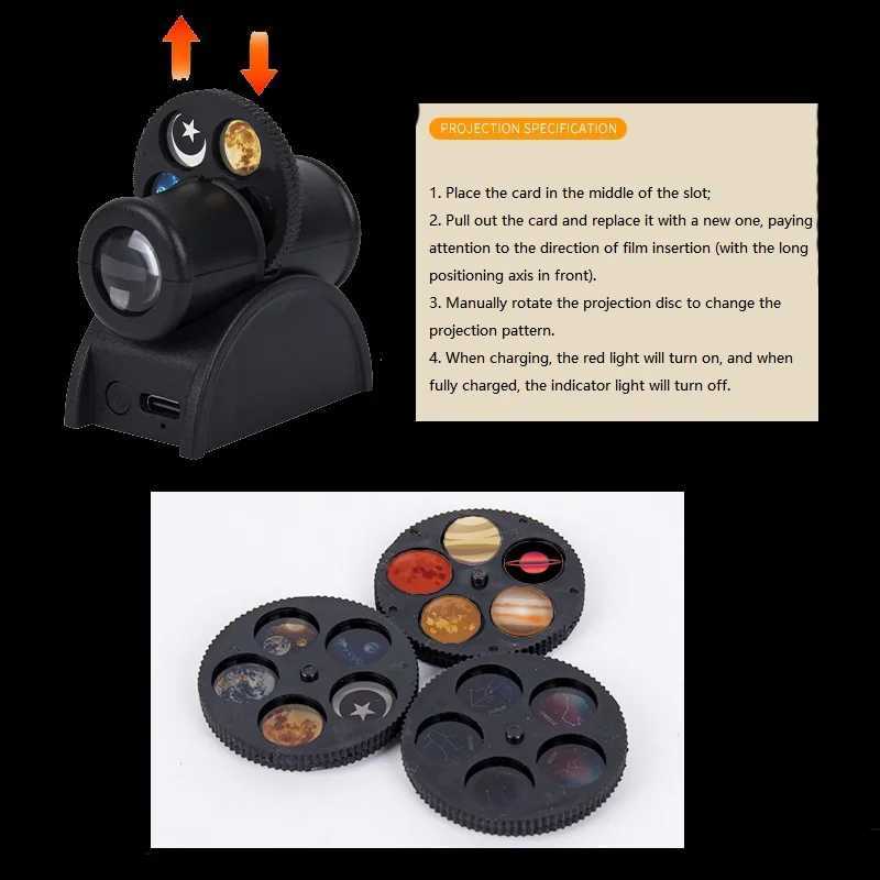 Earth Moon Light Ins Moon Projector Light Starry Sky Projector Rotating Planetarium Lamp Wall Lights Room Decor Led Night Light XJ250725