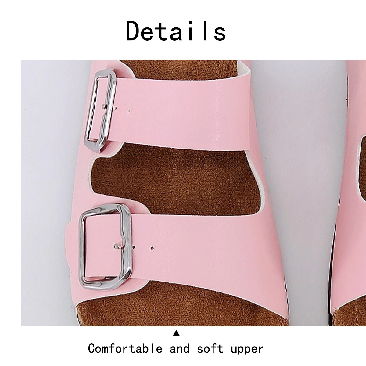 Fashionable Buckle Flat Cork Slippers Leisure Beach Style Summer Unisex Outdoor Casual Open Toe Sandals 250725