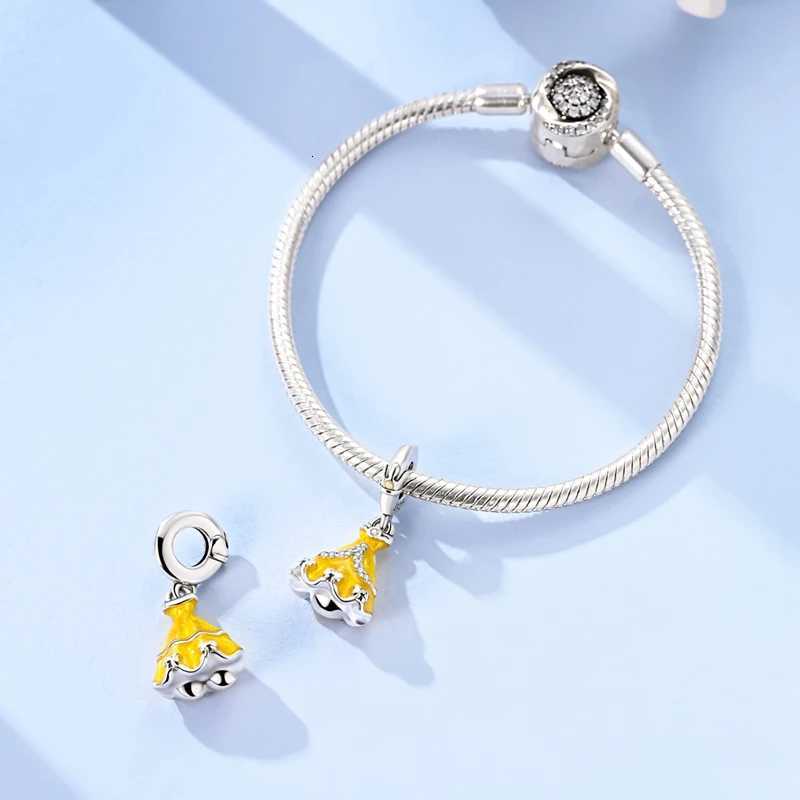 925 Sterling Silver Gold Moon Sun Split Dangle Charm Fit Original Bracelet Divine Eye DIY Necklace Jewelry Accessories XJ250726