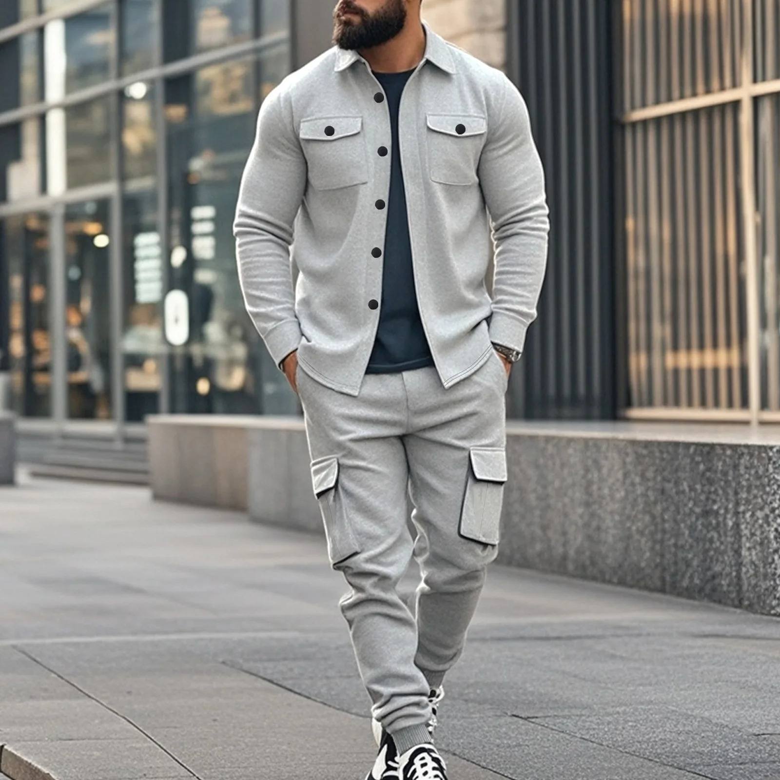 Outdoor Tactical Hunting Jacket for Men American Heavy Mens Overalls lined with Sports Pants Shirt 2 Sets 250725
