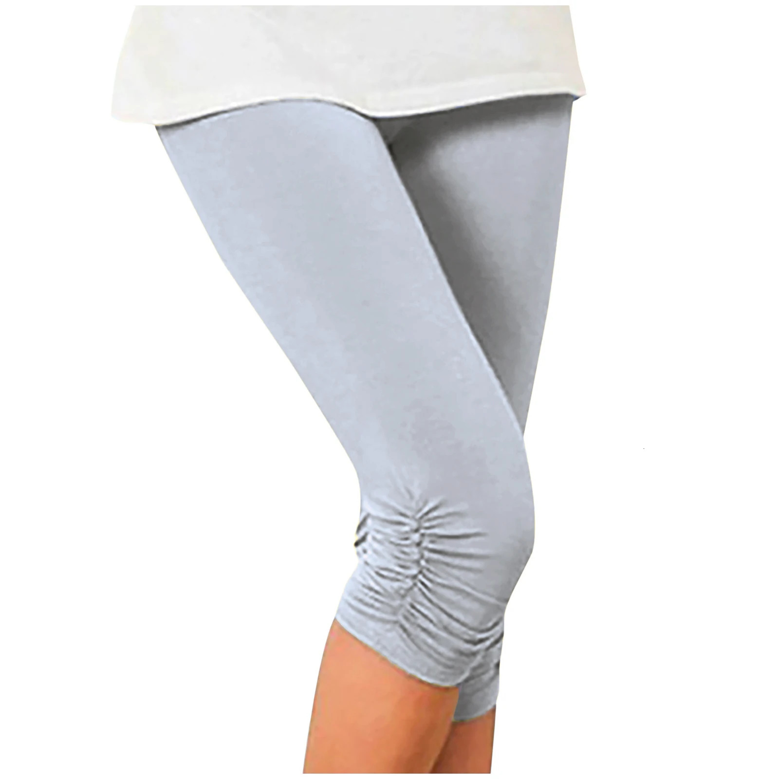 Elastic High Waist Sporty Women Clothing Skinny Pants Quick Dry 34 Sports Leggings Short Trousers Casual Solid Summer 250725