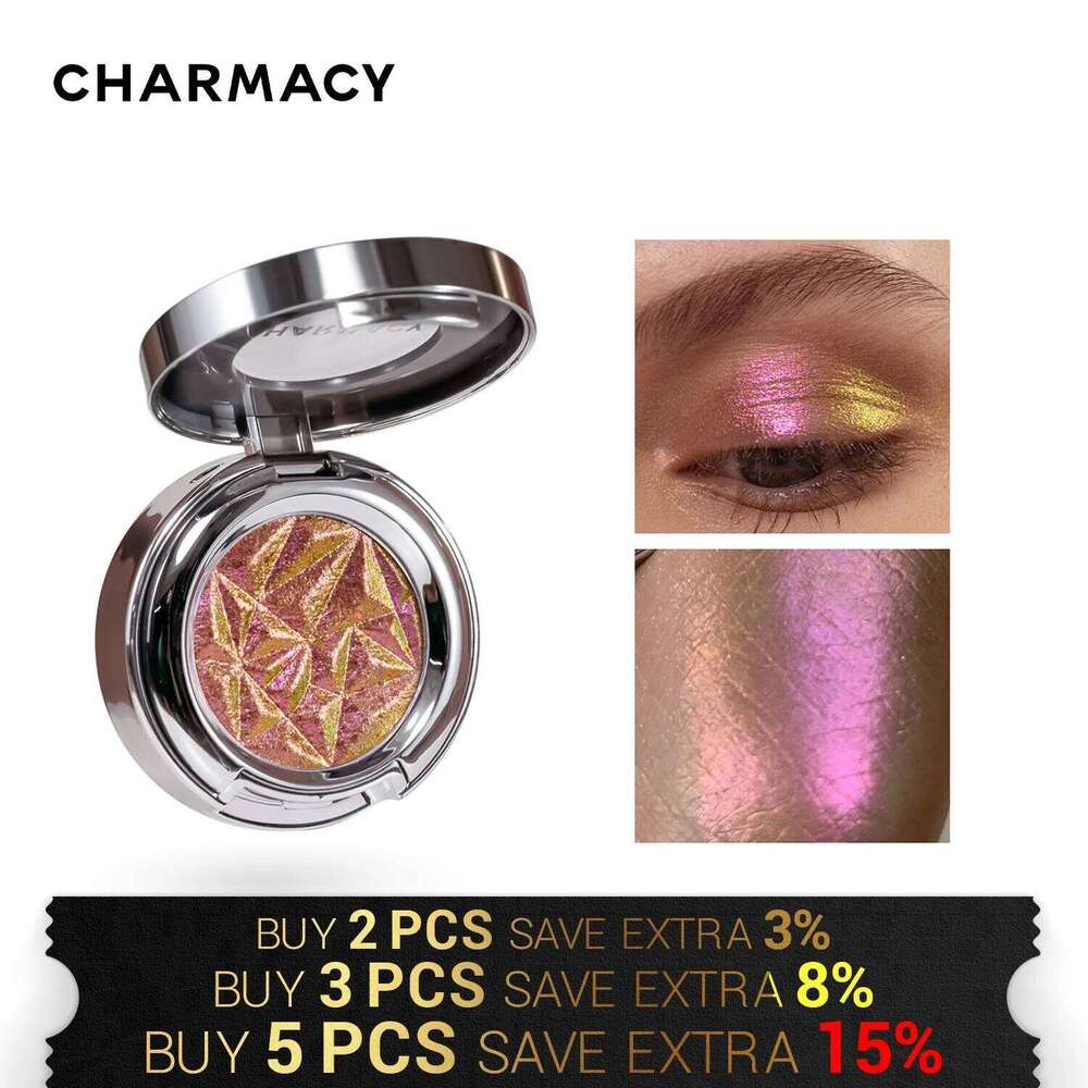 CHARY New 10 ltichrome Single Eye Shadow High Pigment Long Lasting Duo Chrome Eyeshadow Glitter Makeup For Eyes