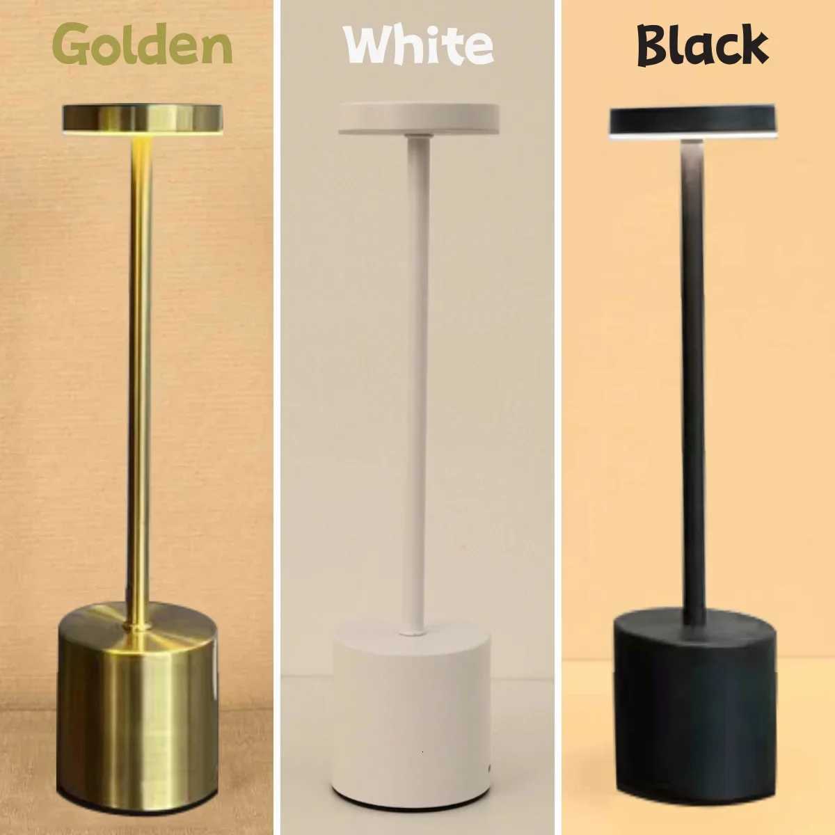 Simple Touch Sensor LED Table Lamp Rechargeable Desk Lamp 3Colors Adjustable Bedside Creative Ambient Light Bar Room Decor Light XJ250725