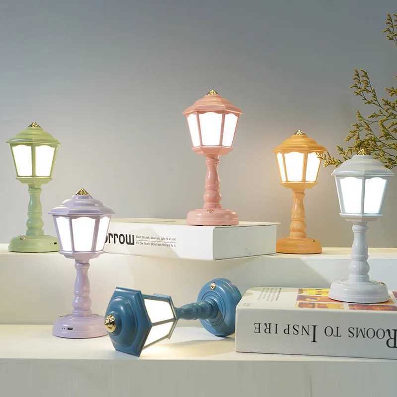 Led Desk Lamps Mini Retro Night Light Touch Room Decor USB Rechargeable Nightlight Eye Protection Bedside Reading Lamp for Bedroom XJ250725