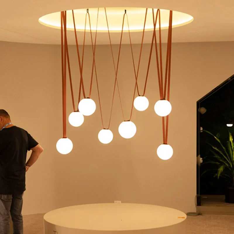 2024 LED Chandelier Modern Minimalist Light Luxury Suspension for Home Decor Independent Designer Belt Lustres Home Appliance XJ250725