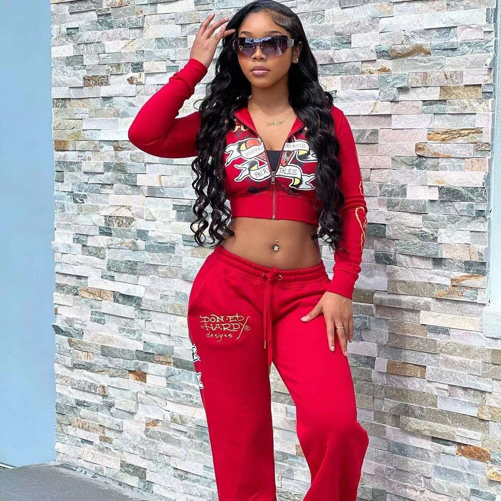 Womens High Quality Tracksuit Women Track Letter jogger suits Sweatsuits Hoody hardy set 65c C260312