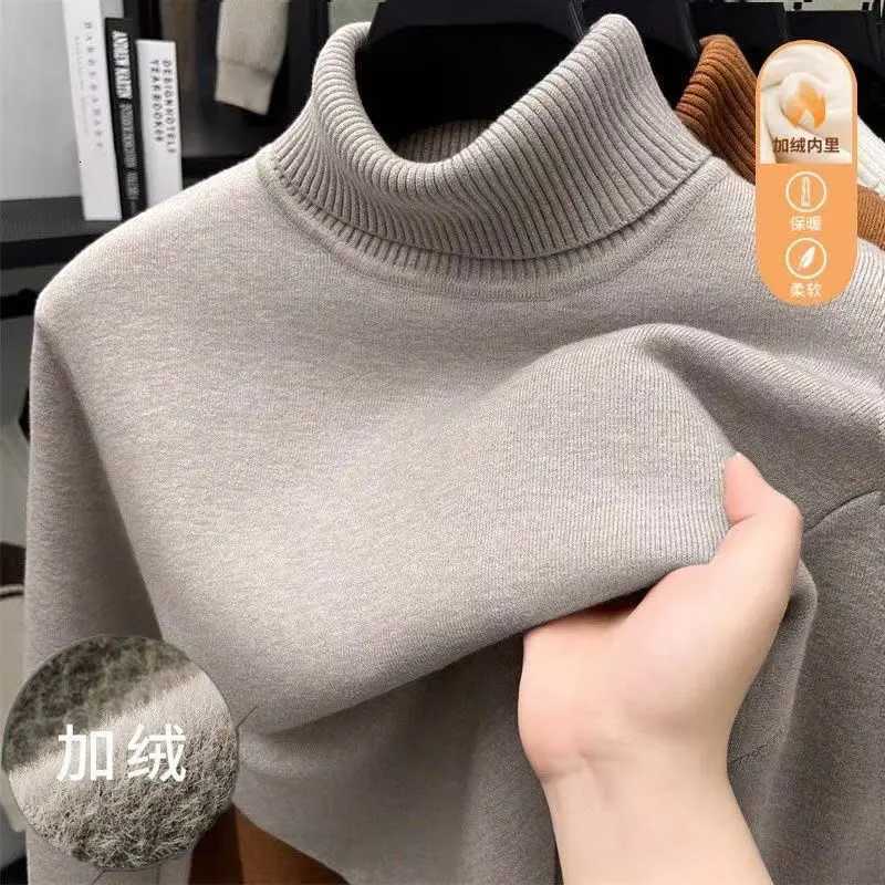 One-piece Velvet Casual Turtleneck Sweater for Men Plus Velvet Thickened Bottoming Warm Sweater Top for Men Z250725