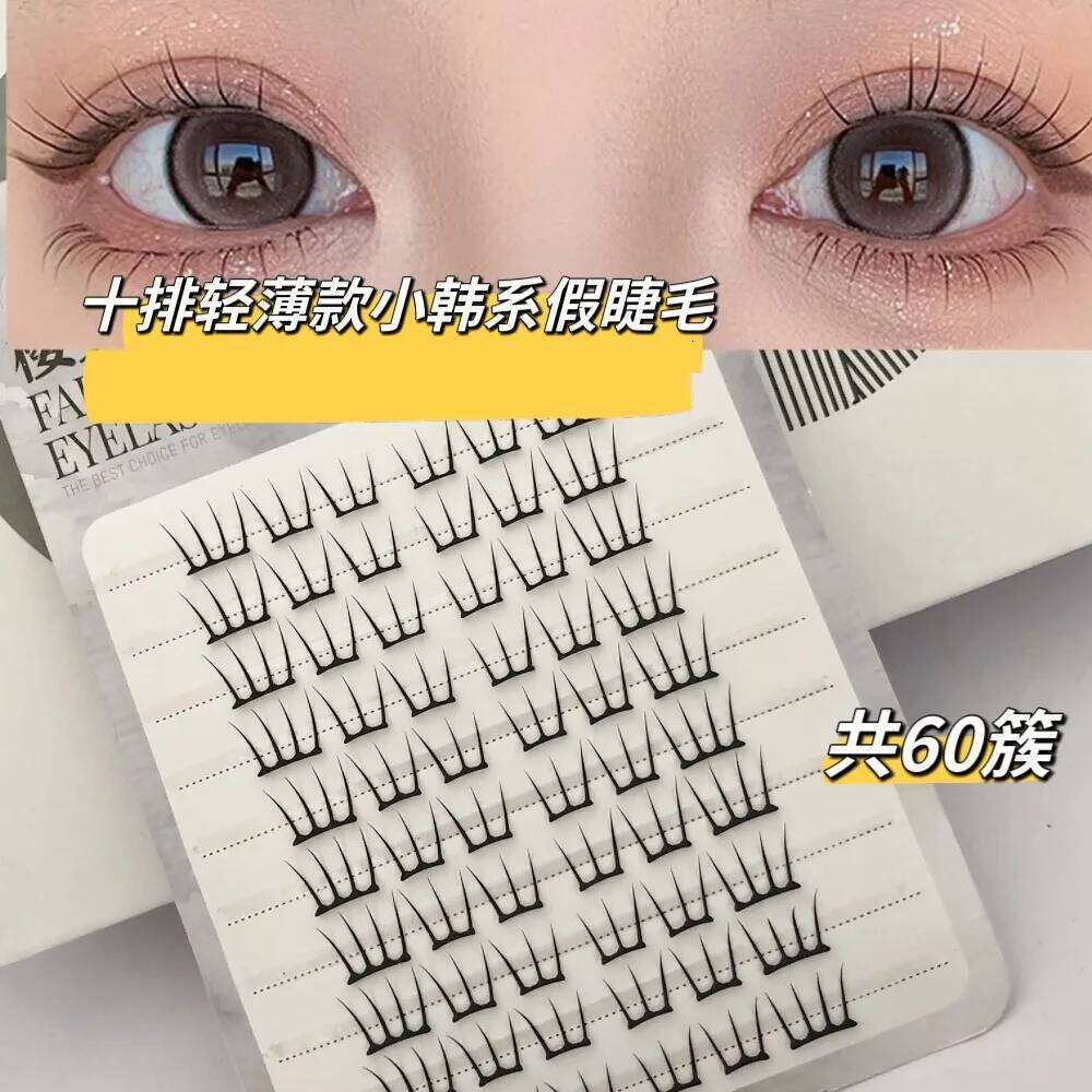 10/32 Rows DIY Segmented False Book Comic Individual Lashes Cluster Natural Korea Idol Manga Fake Eyelashes Extension X250725