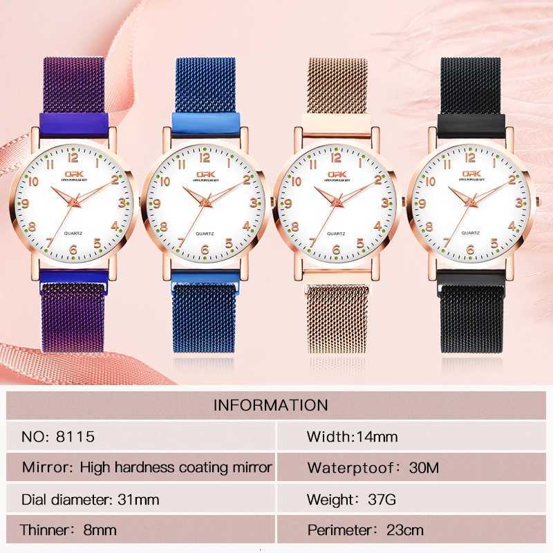 8115 Magnetic Strap With Automatic Adsorption Strap Quartz Watch Mens Watch X250726
