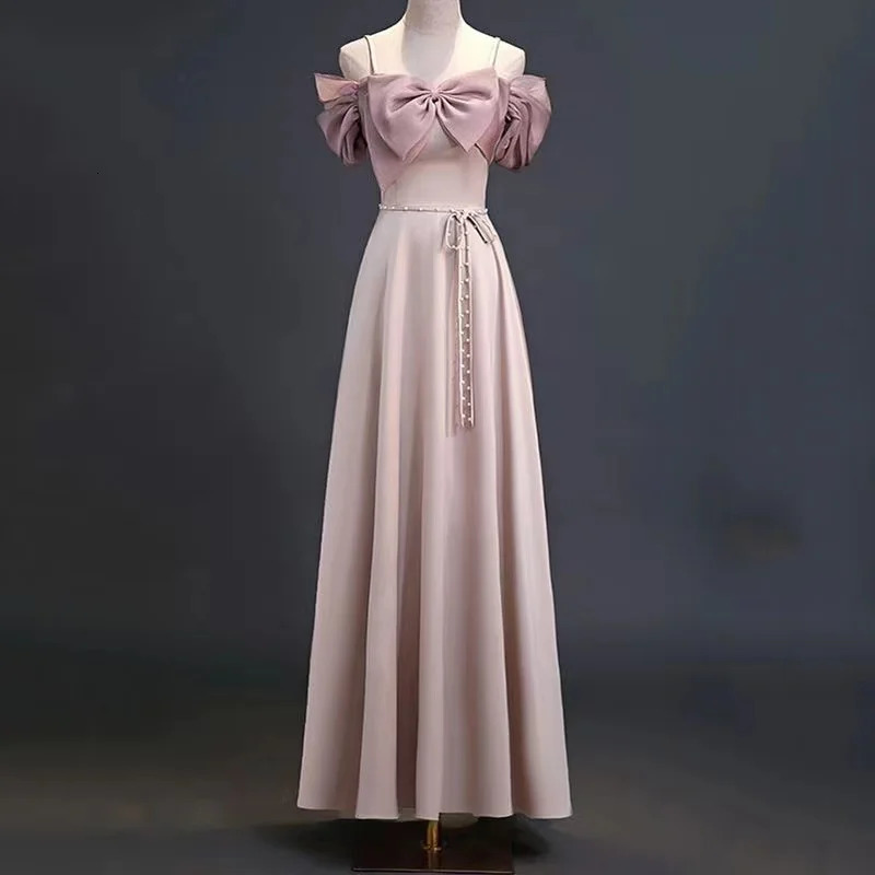 Wedding bridesmaid dress 2024 summer satin niche highend small can be worn by princess style girlfriends on weekdays 250725