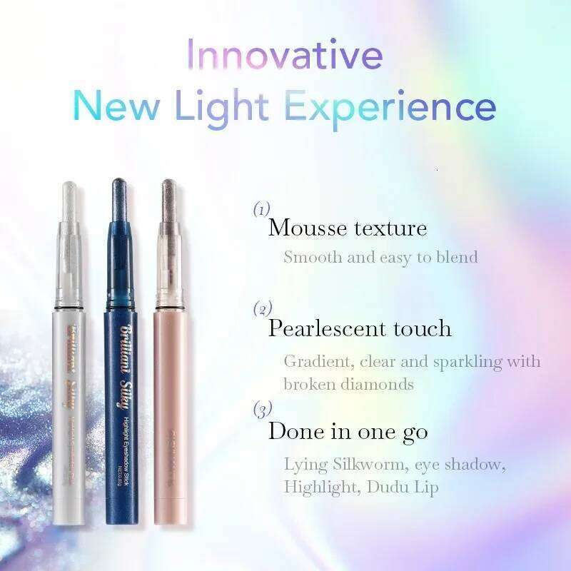 6 Colors Pearlescent Eyeshadow Pencil Waterproof Long Lasting Glitter Shimmer Eye Shadow Pen Brighten Stick Eyes Makeup Tools X250726