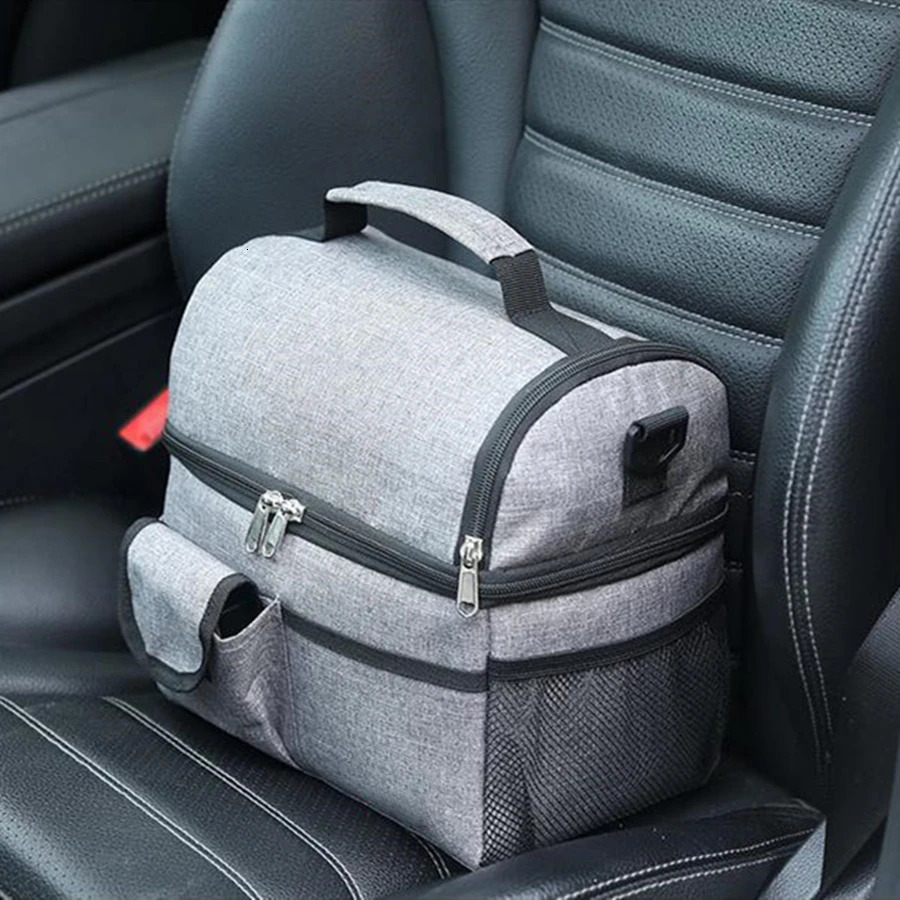 10L Portable Thermal Lunch Bag Food Box Durable Waterproof Office Cooler Lunch Box Ice Insulated Case Camping Oxford Dinner Bag 250723