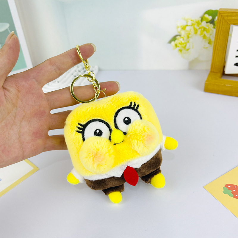Cute Creative Dudu SpongeBob Patrick Star Plush Pendant Cartoon Keychain Doll Backpack Decoration 250726