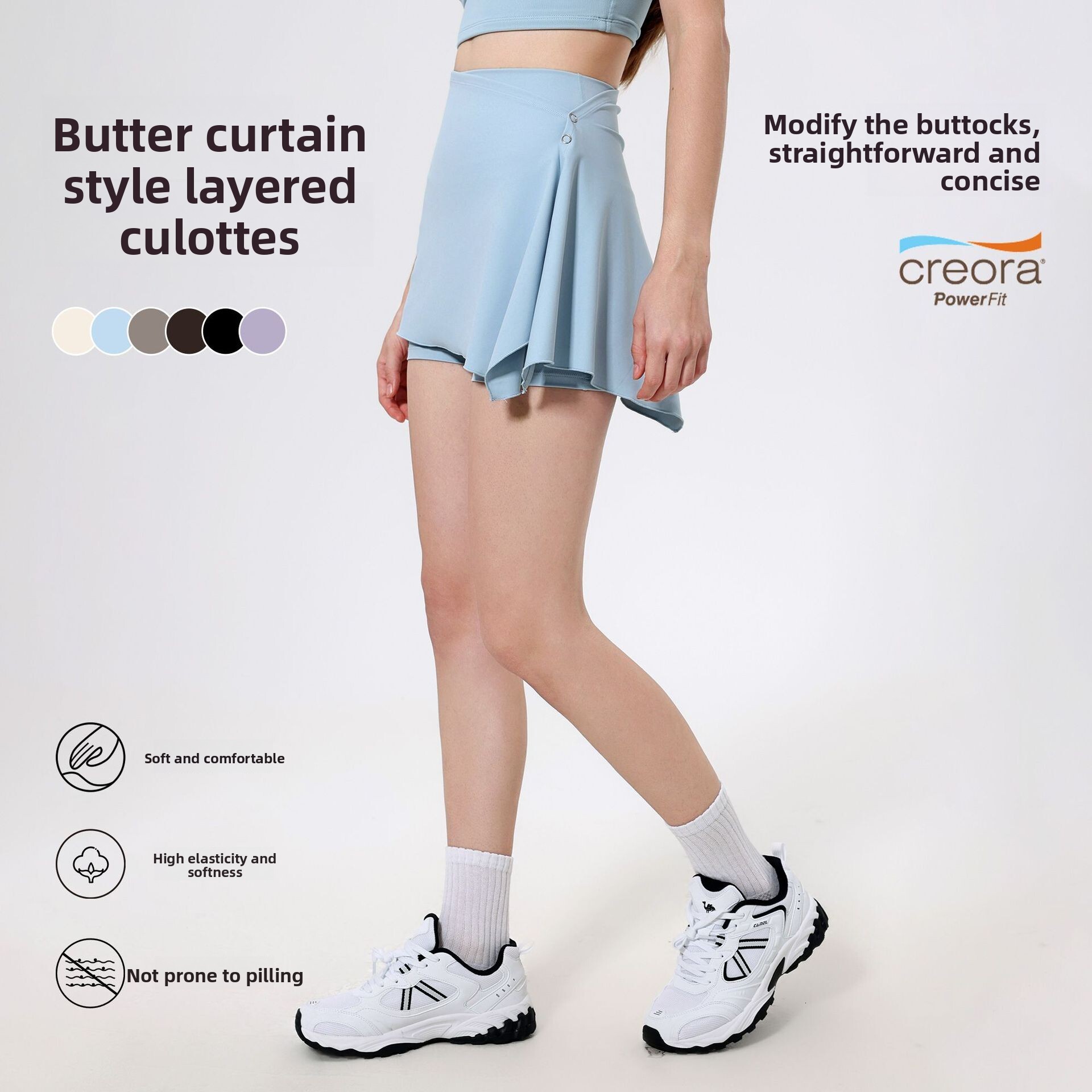 Fanxin Two-Piece Set High-Waist Hip-Lifting Naked Sensation Yoga Shorts Outer Wear Running Sports Pants Breathable Fitness