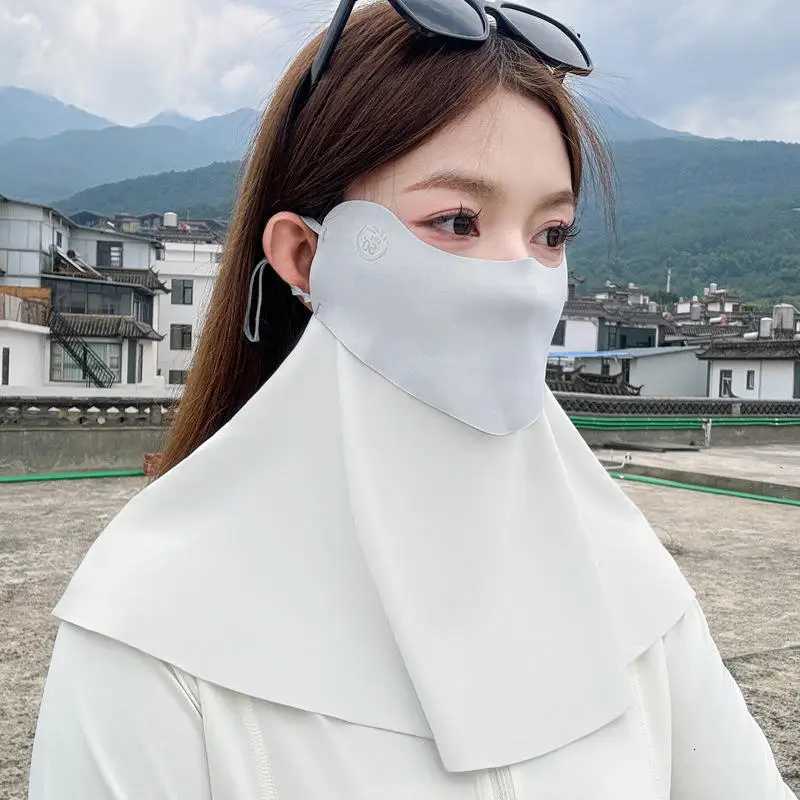 3D Silk UPF50+ UV Protection Face Mask for Women Summer Outdoor Cycling Hiking 360 Face Neck Cover Cool Balaclava Scarf Z250725