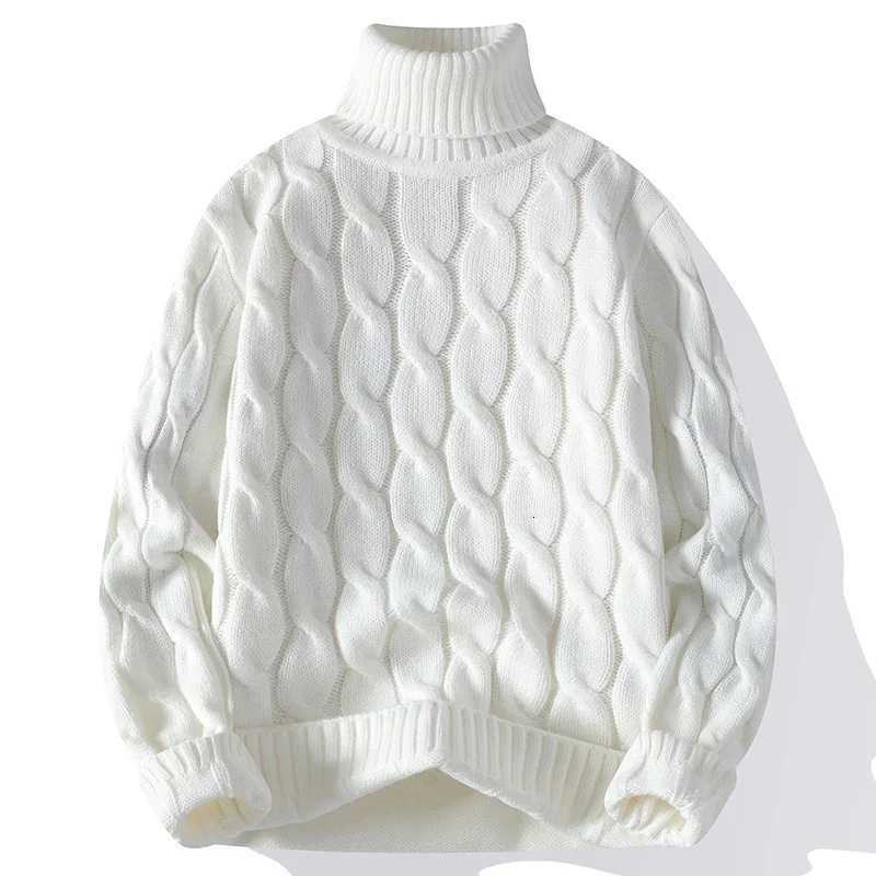 Winter Turtleneck Sweater Men Knitted Thick Warm Pullover Mens Warm Solid Color Loose Casual Sweaters Male Daily Clothing 5XL Z250725