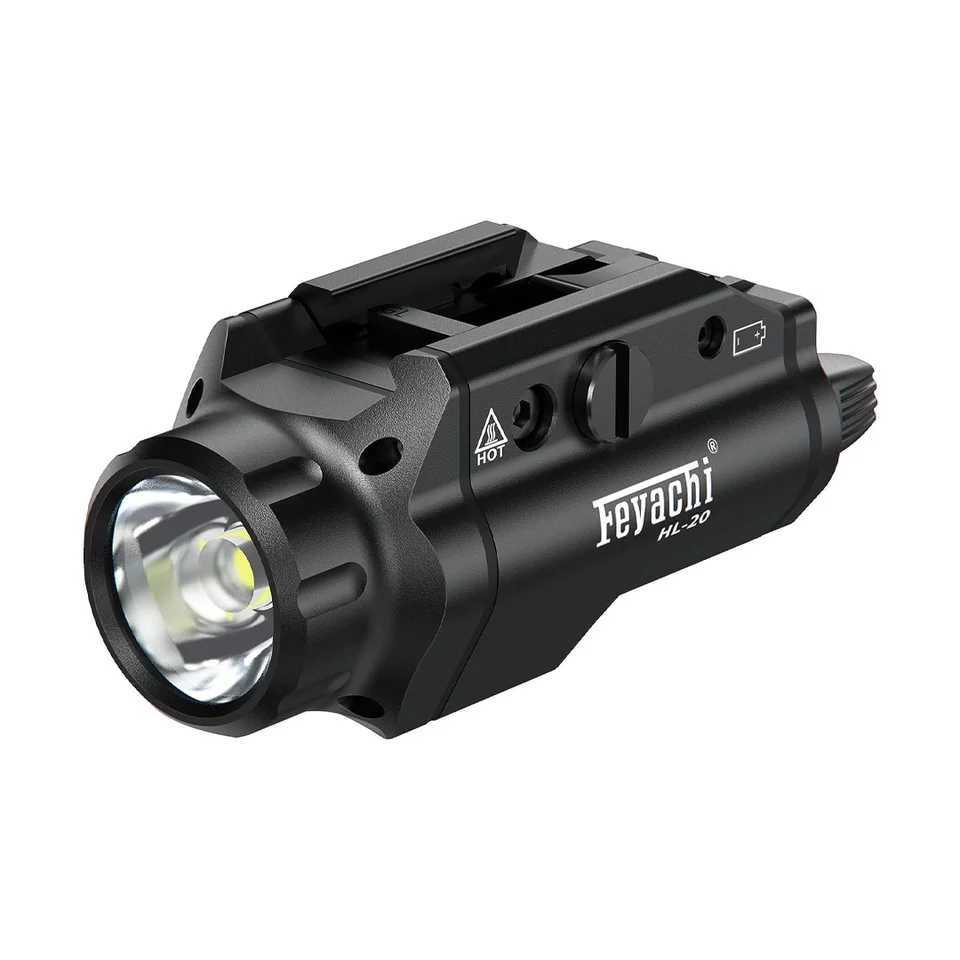 1500 Lumen Feyachi HL-20 Pistol Light Upgraded LED Weapon Light Compact Rail Mounted Handgun Tactical Flashlight W250722