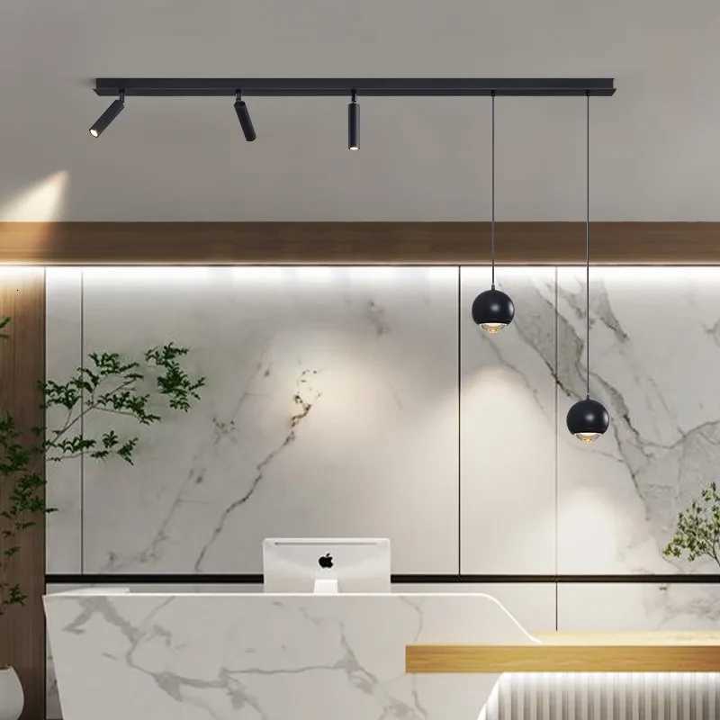 Restaurant lamp minimalist long strip simple modern creative dining table chandelier bar table lamp island kitchen dining lamp XJ250725