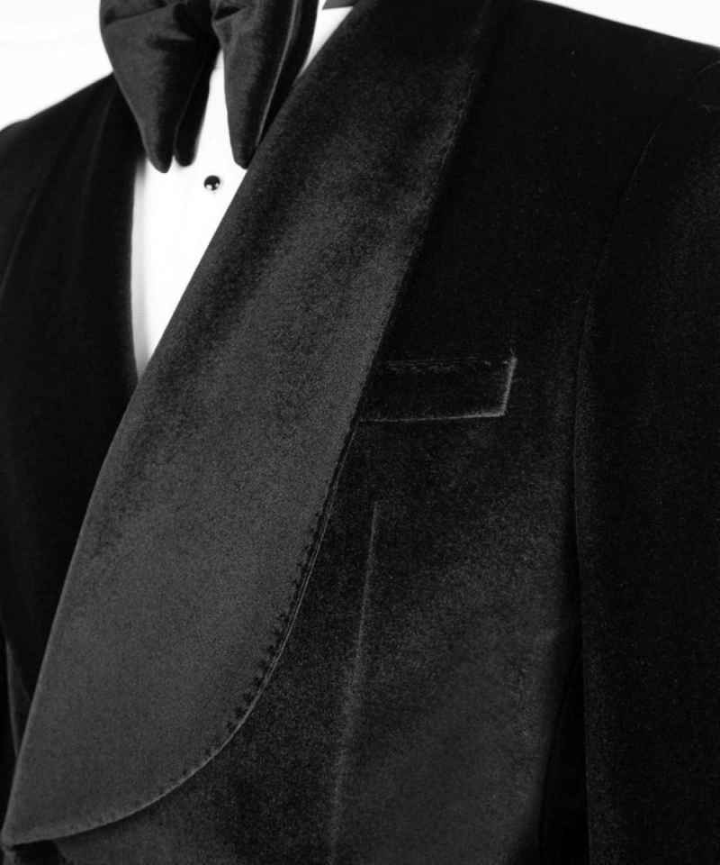 Handsome Jacquard 2 Pieces Men Suits Double Breasted Shawl Lapel Tuxedo Slim Wedding Groom Prom Plus Size Costume Homme Bridegroom Tailor Made Coat Pa