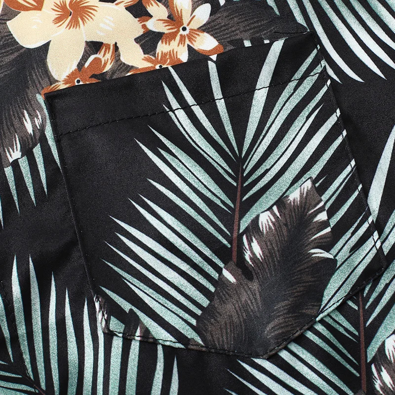 Mens Printed Hawaiian Style Short Sleeve Casual Shirts Beach Shirt 250725