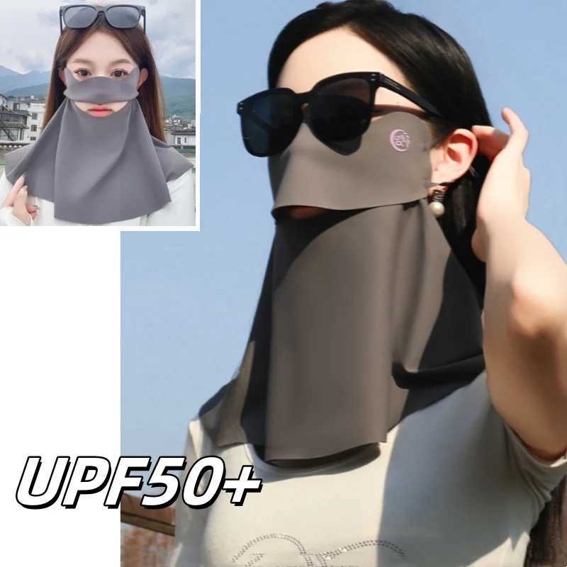3D Silk UPF50+ UV Protection Face Mask for Women Summer Outdoor Cycling Hiking 360 Face Neck Cover Cool Balaclava Scarf Z250725