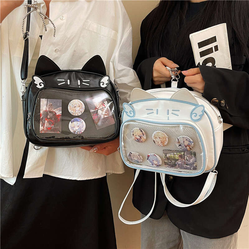 Y2K Millennial Hot Girl Pain Student Commuter Cute Mechanical Cat 2025 New Large Capacity College Crossbody Bag