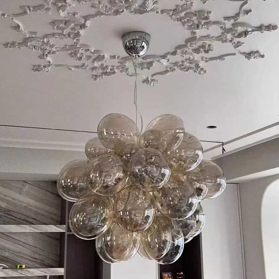 Nordic Balloon Bubble Lighting Boy Childrens Bedroom Chandelier for Living Room Restaurant Creative Bubble Glass LED ChandelierXJ250725